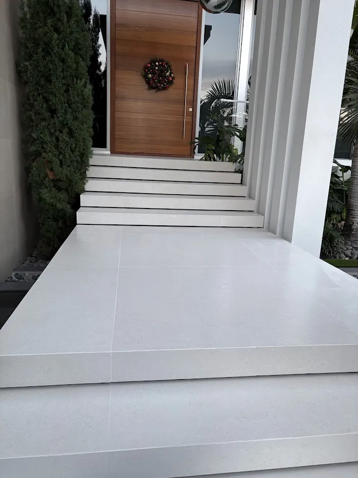 Tile and Grout Restoration with Regrouting and Color Sealing – Luxury Waterfront Home – Miami Beach, FL - After
