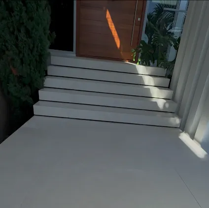 Tile and Grout Restoration with Regrouting and Color Sealing – Luxury Waterfront Home – Miami Beach, FL - Before