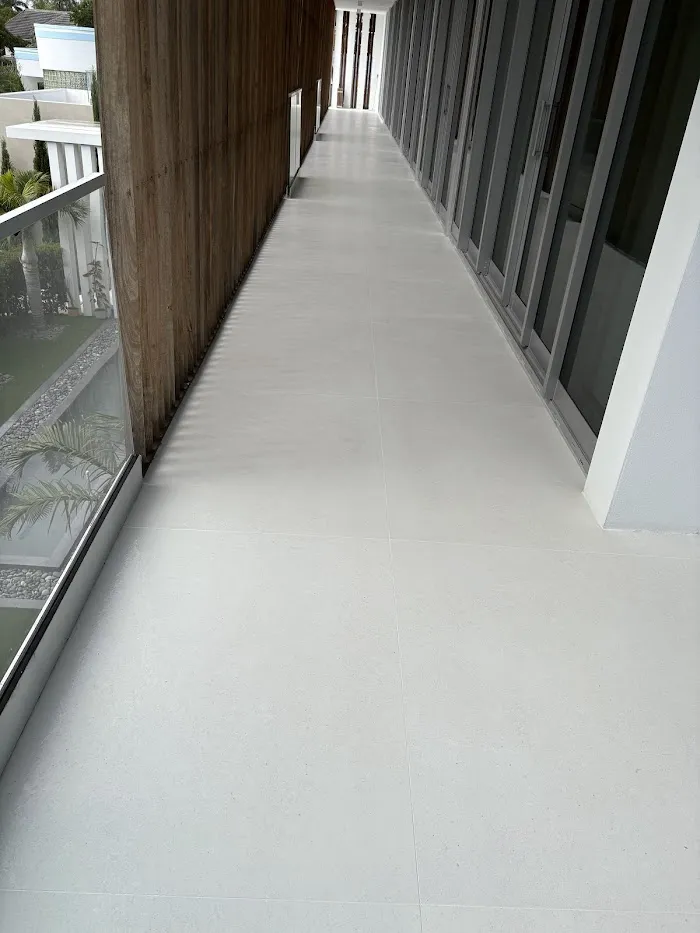 Tile and Grout Restoration with Regrouting and Color Sealing – Luxury Waterfront Home – Miami Beach, FL - After