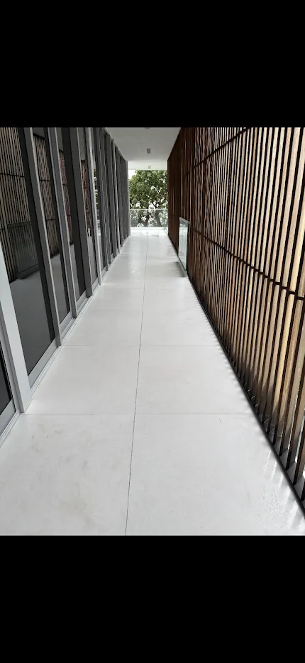 Tile and Grout Restoration with Regrouting and Color Sealing – Luxury Waterfront Home – Miami Beach, FL - Before