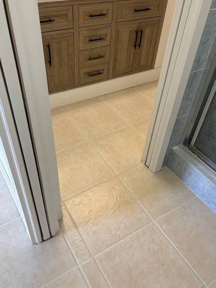 Kitchen Floor Tile and Grout Restoration - Jupiter, Florida After